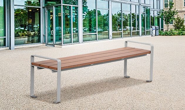 Outdoor backless online bench